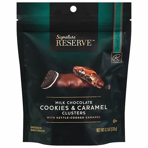 Milk Chocolate Cookies and Caramel Clusters