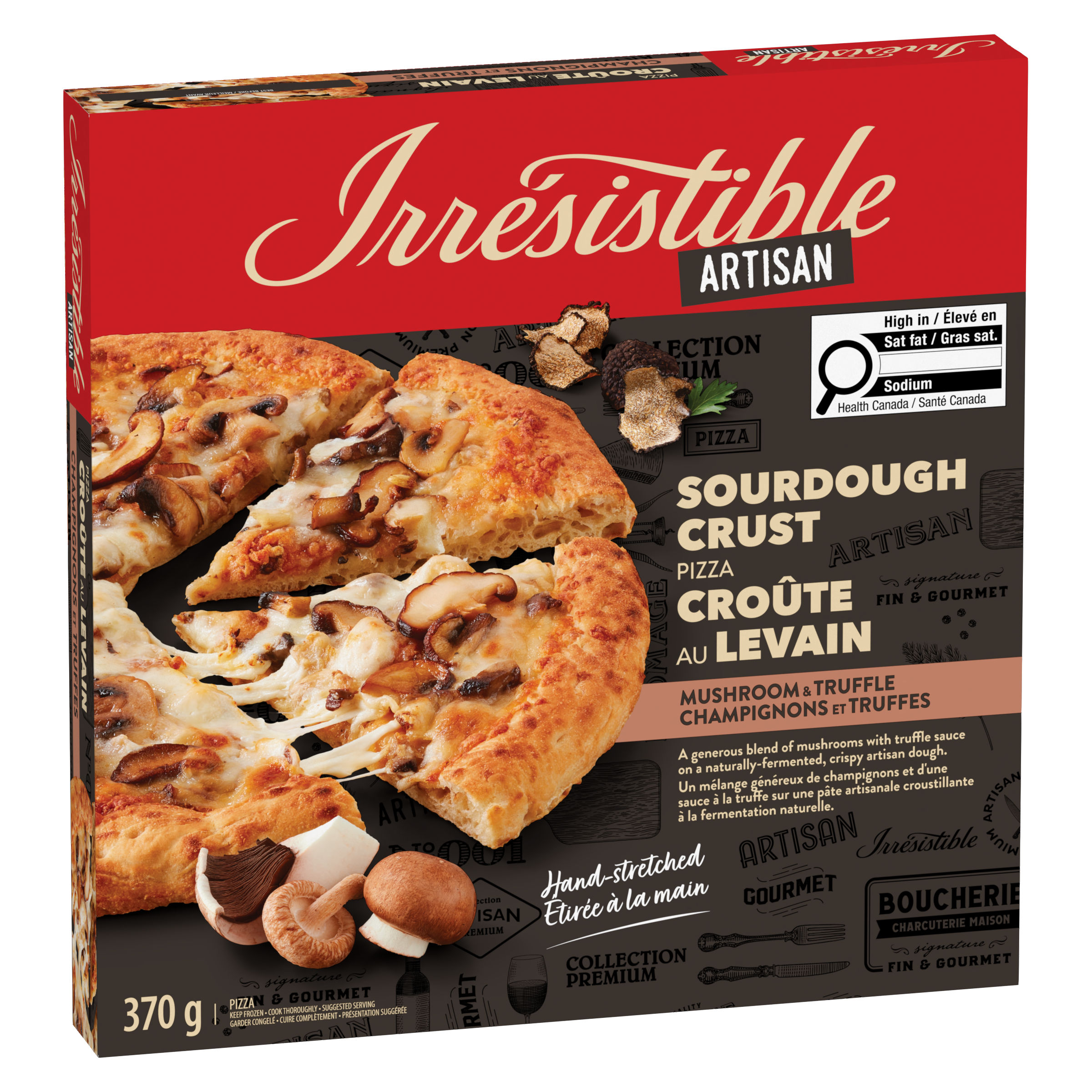 Artisan Sourdough Crust Pizza Mushroom and Truffle