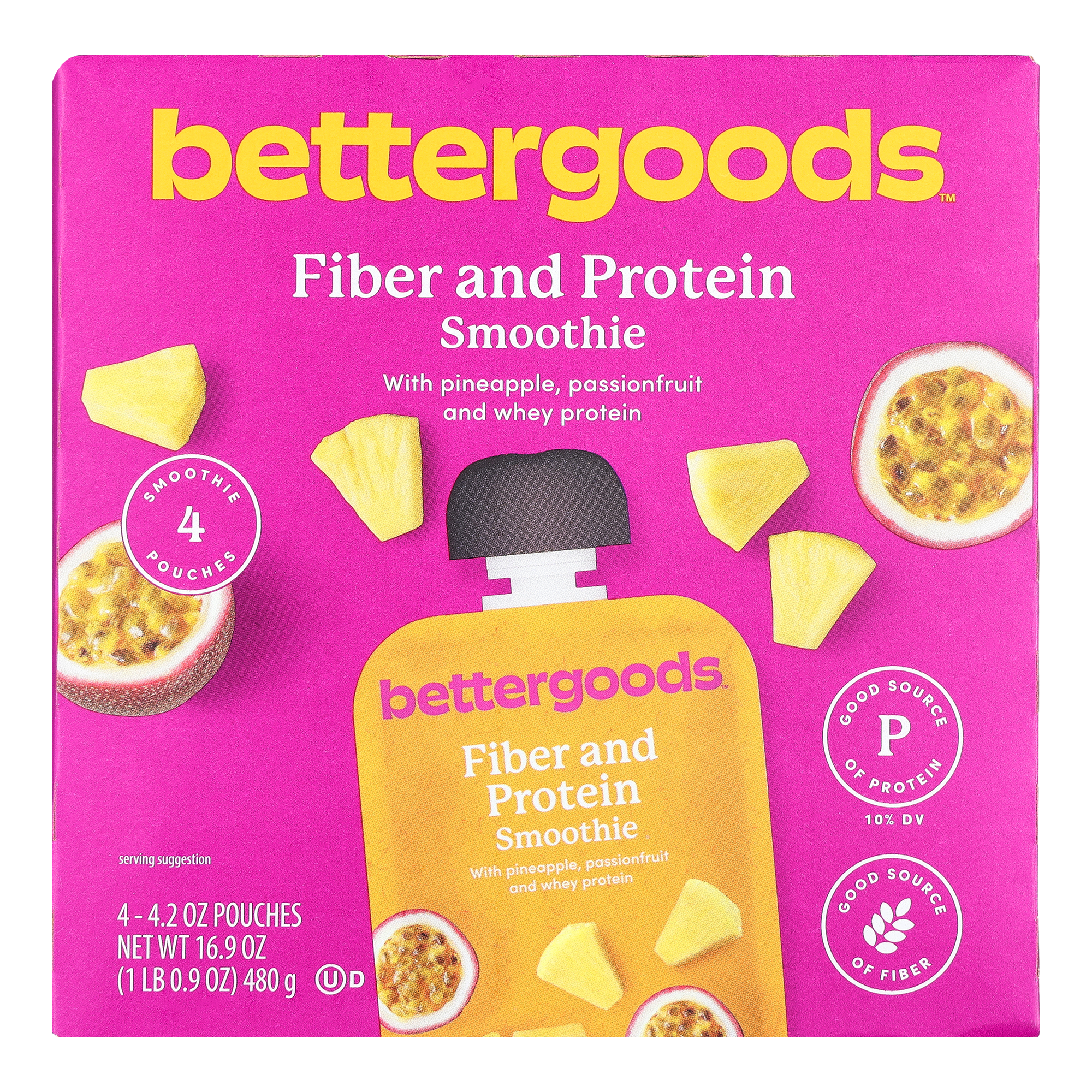 Fiber and Protein Smoothie Pouches