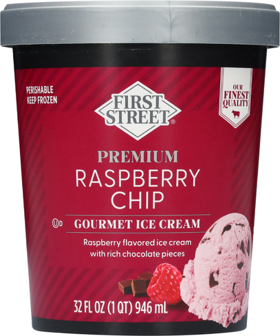 Gourmet Raspberry Chip Ice Cream
