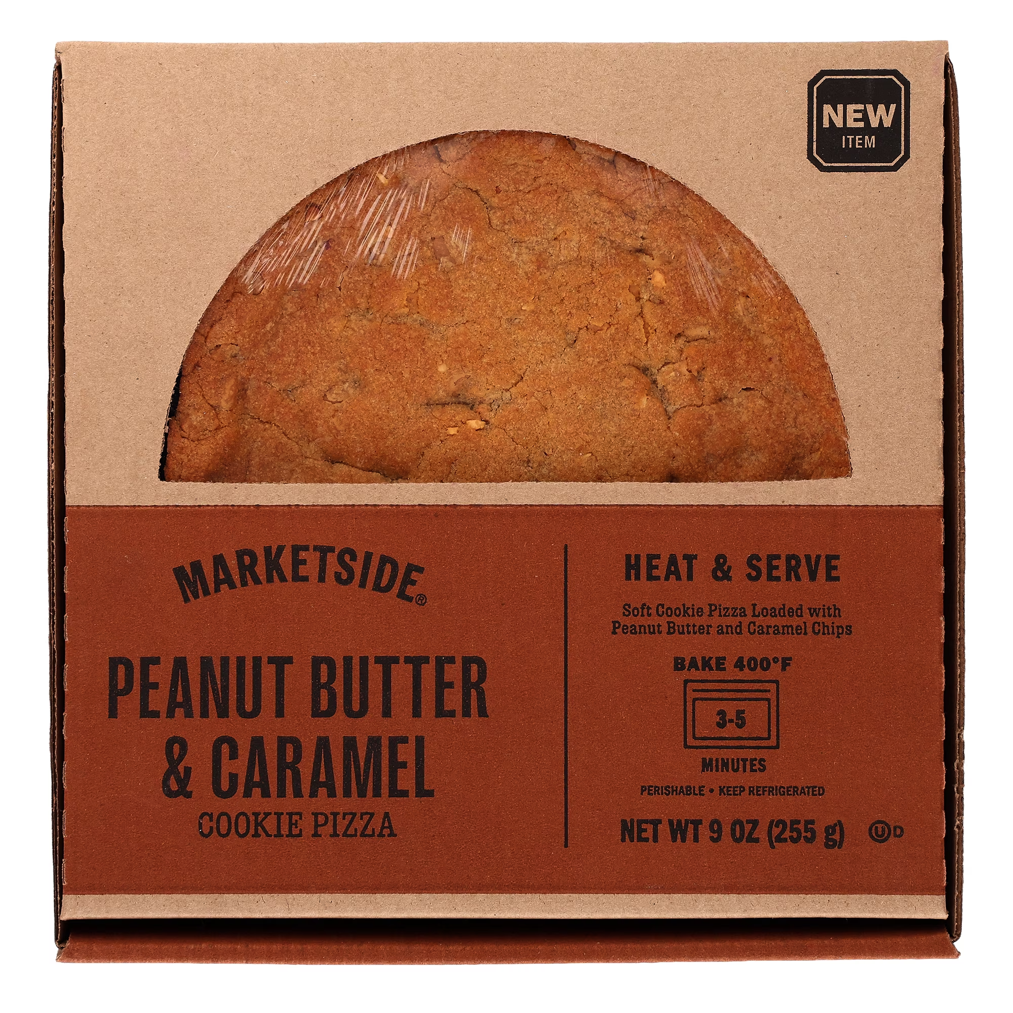Peanut Butter and Caramel Cookie Pizza
