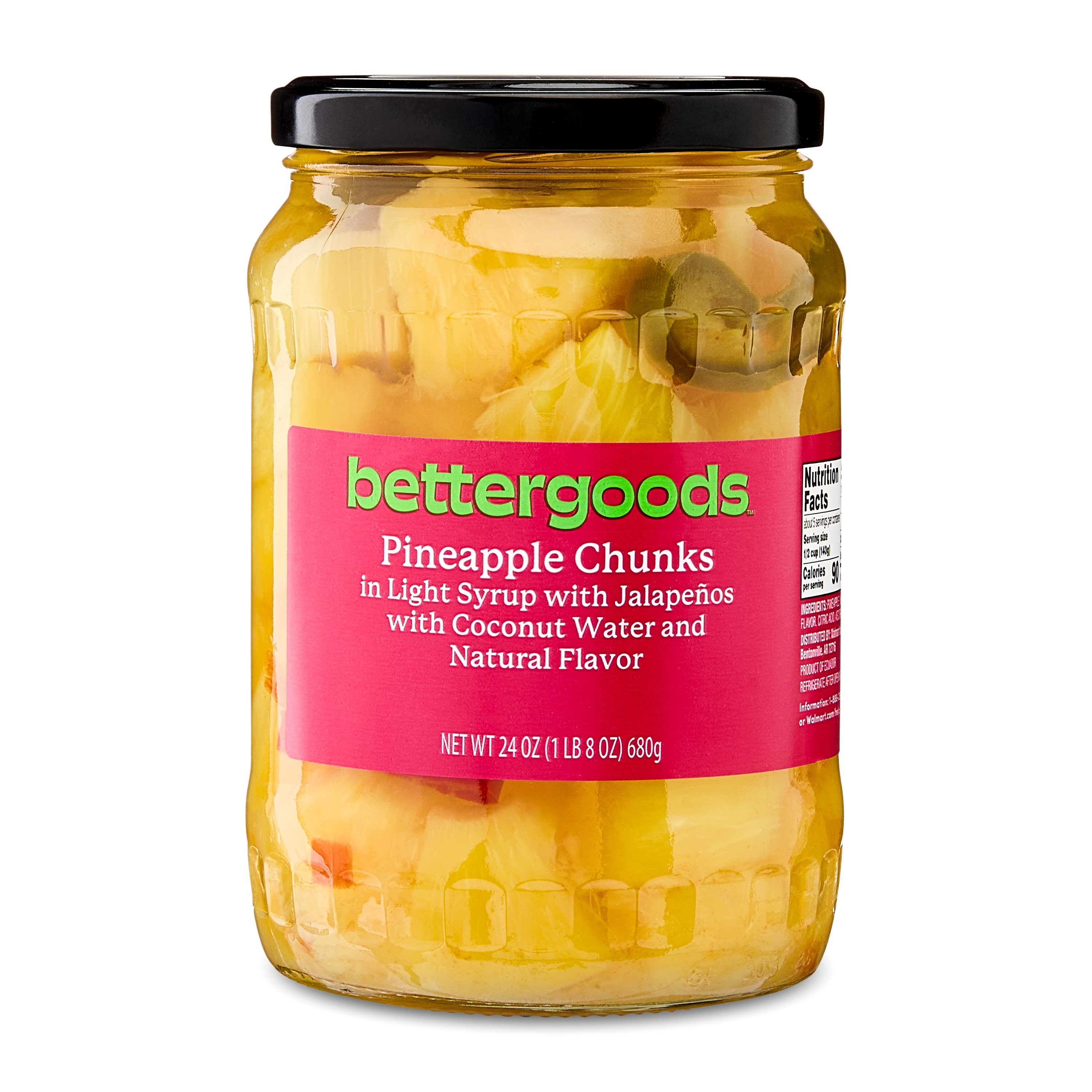 Pineapple Chunks in Light Syrup with Jalapenos with Coconut Water and Natural Flavor