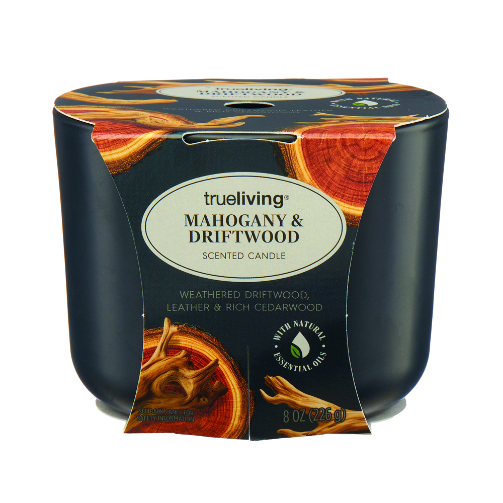 Scented Candle, Mahogany & Driftwood, 8 oz