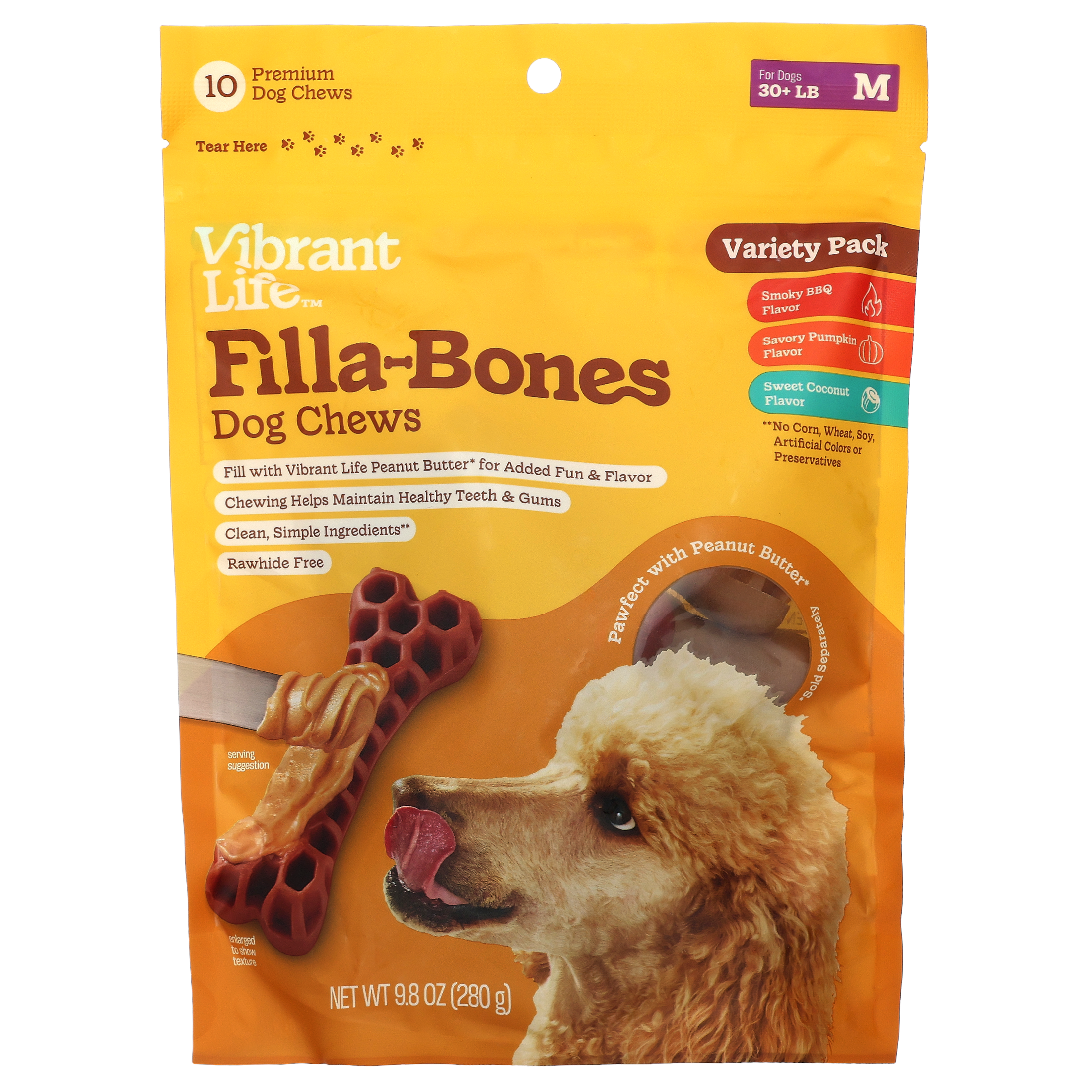 Smoky BBQ/Savory Pumpkin/Sweet Coconut Filla-Bones Variety Pack Chews